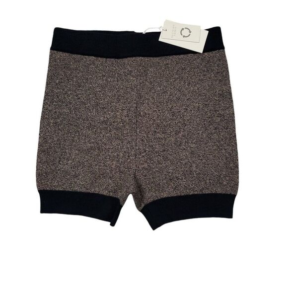 Nude Lucy Women’s Active Knit Shorts Organic Cotton Granite Size XS Brown Black - Picture 2 of 10